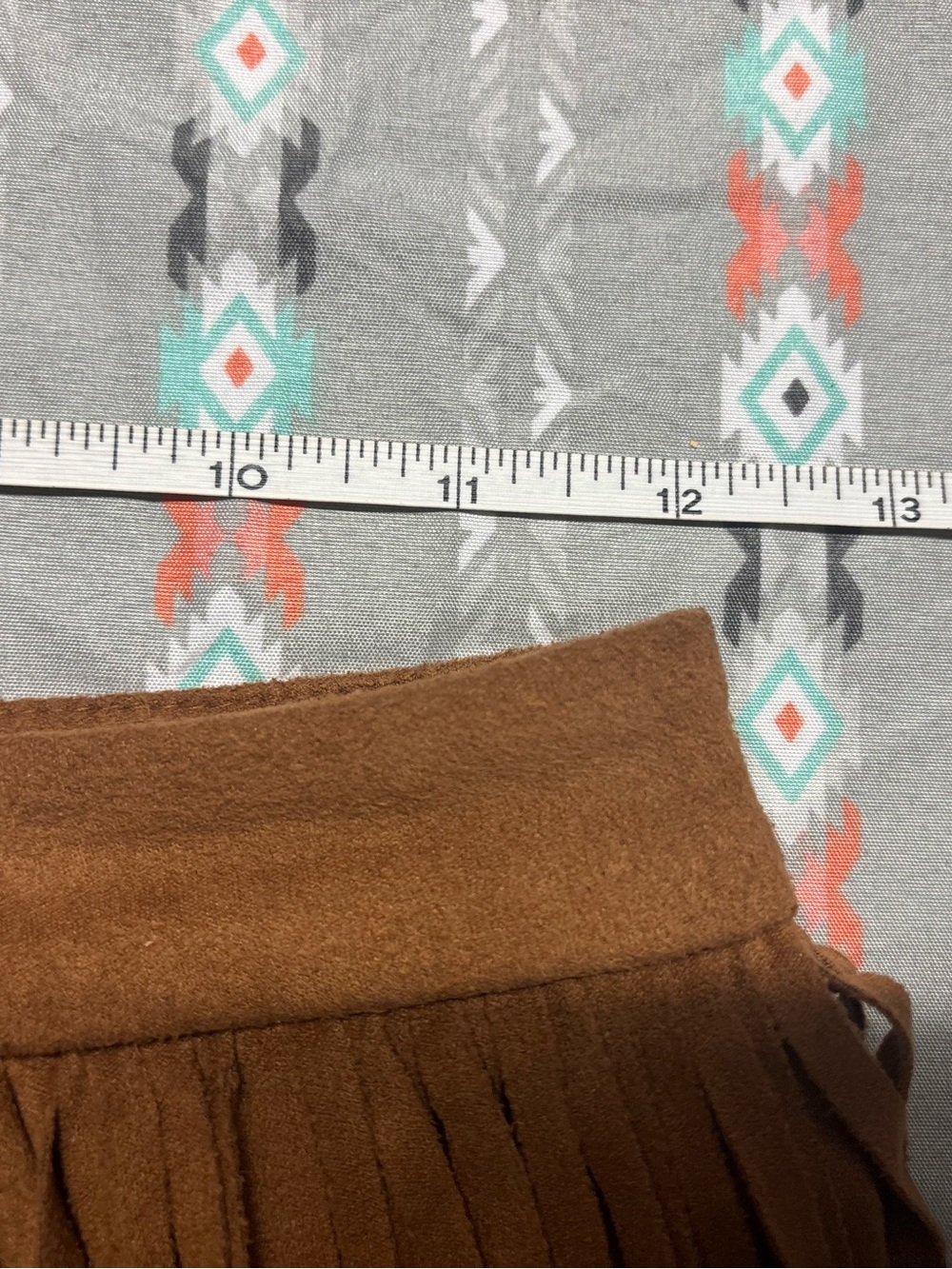 🍄Jolt Brown Suede Fringe Mini Skirt - Picture 4 of 4